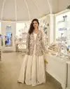 Belina By Sayuri Silk Stylish Embroidery Gown With Jacket Exporters In India
